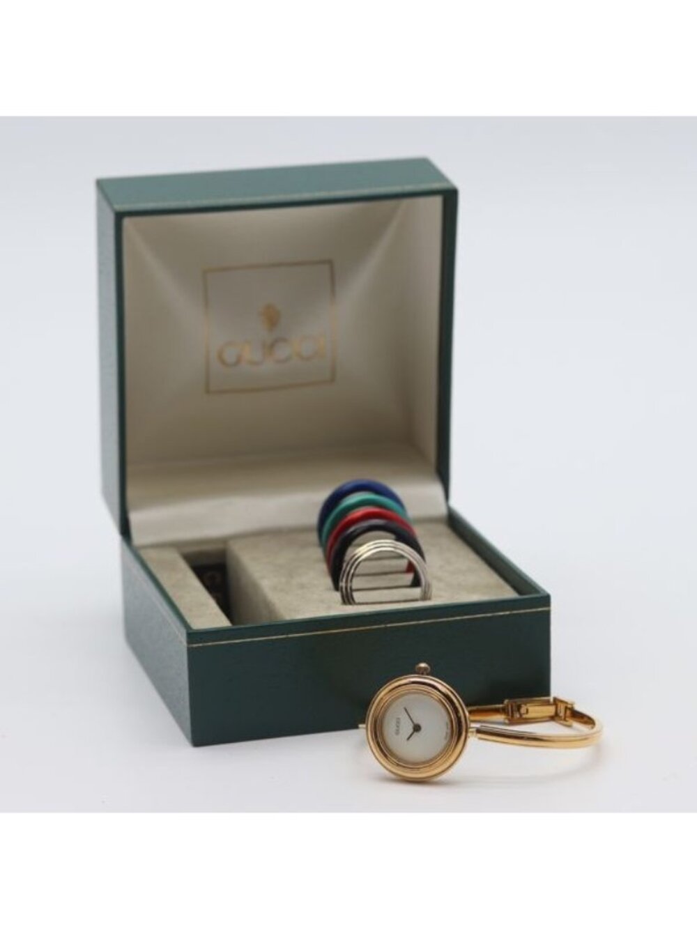 Gucci Box with Replacement Bezel 11/12.2 Change White Dial Watch